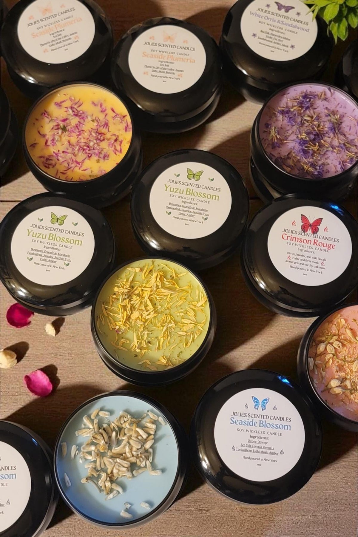 Scented Soy Wax Candle Tin 9oz Wickless Flameless Buy 2 Get 1 Free