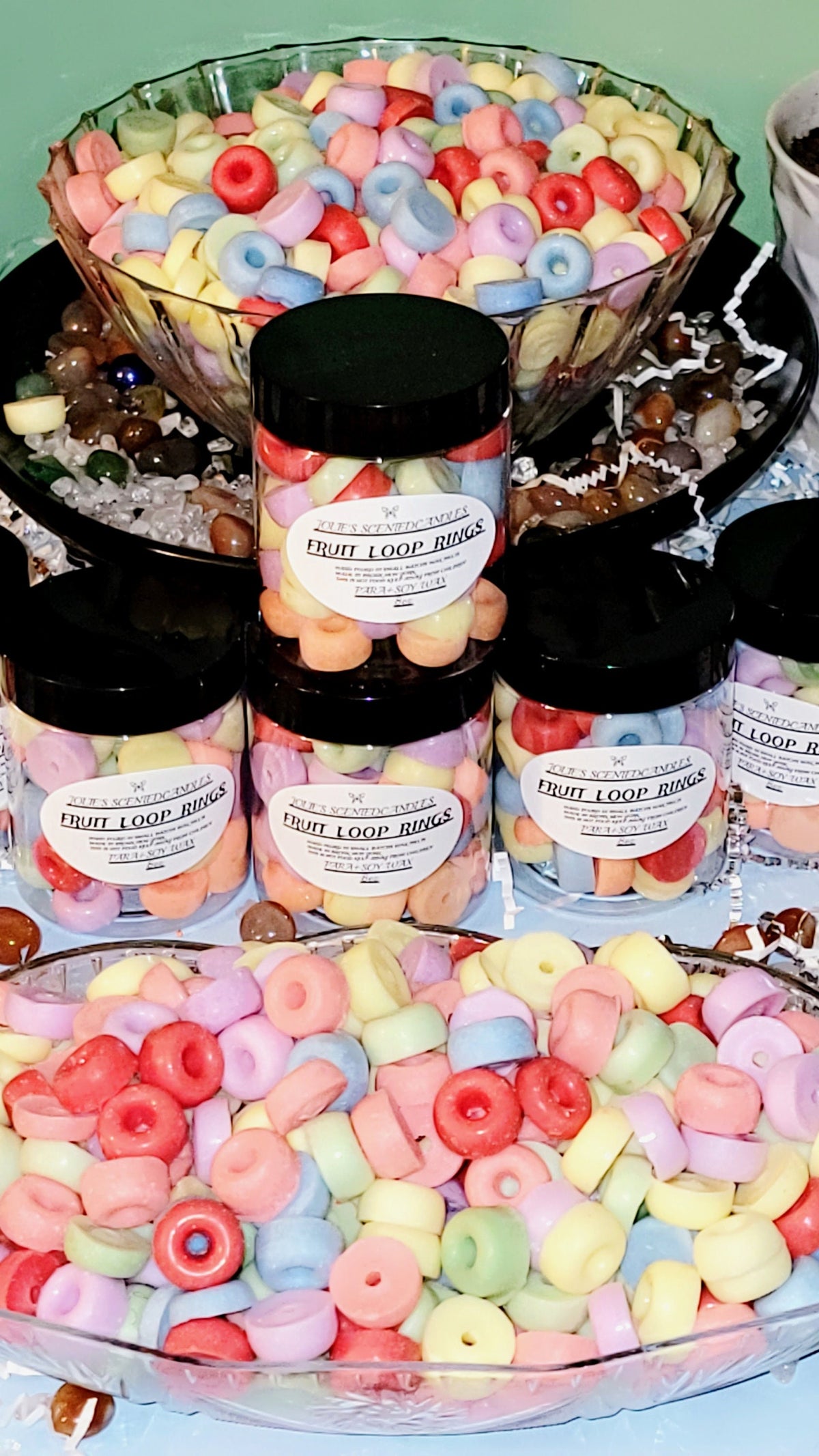 Fruit Loops Wax Melts Soy Wax Embeds | Fruity Cereal Scent for Warmers & Candles | Realistic Breakfast Fragrance | Handmade Cereal Wax Melts