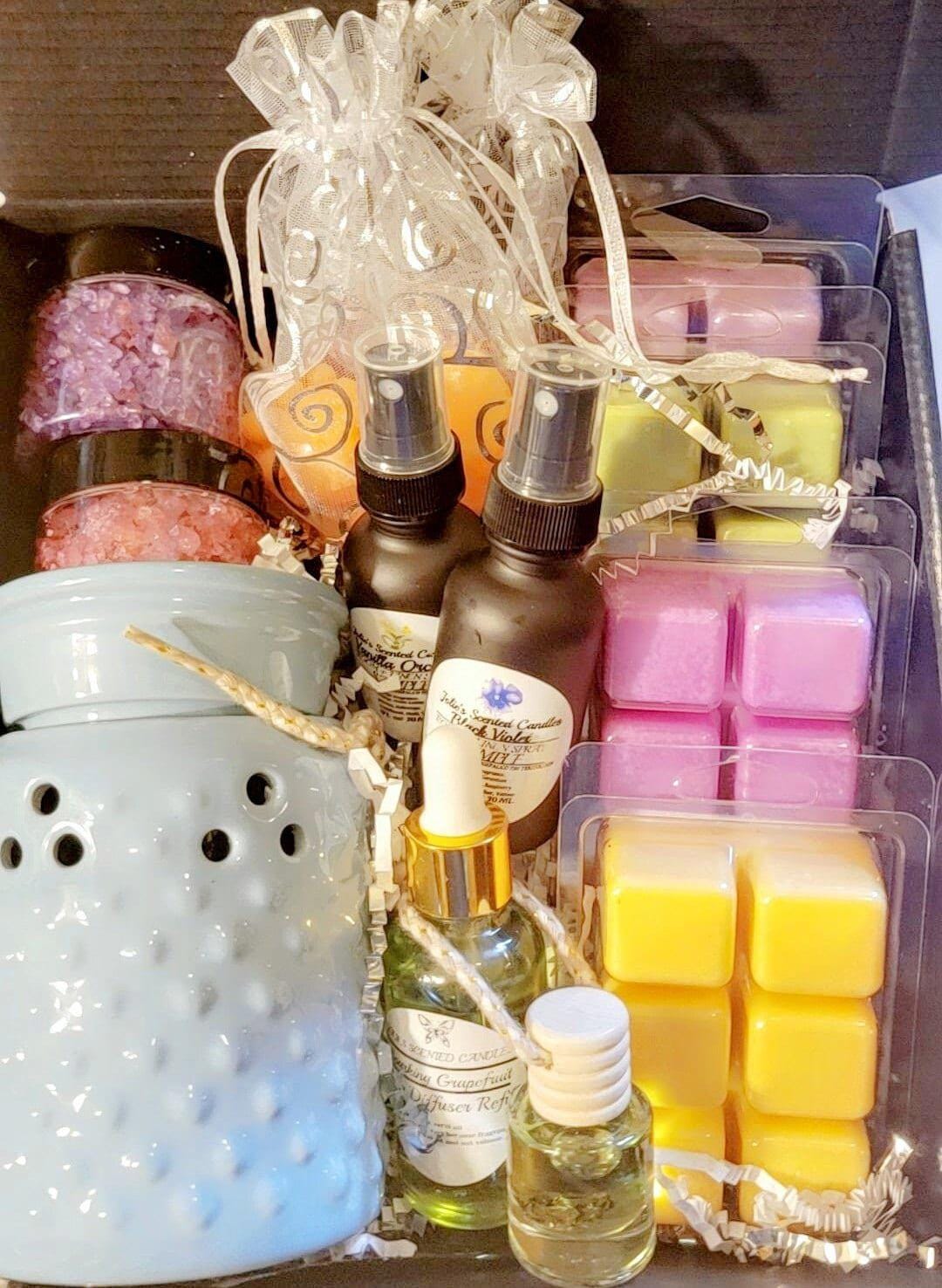 Soy Wax Melts Gift Set with Electric Wax Warmer, Hand-Poured, Long-Lasting
