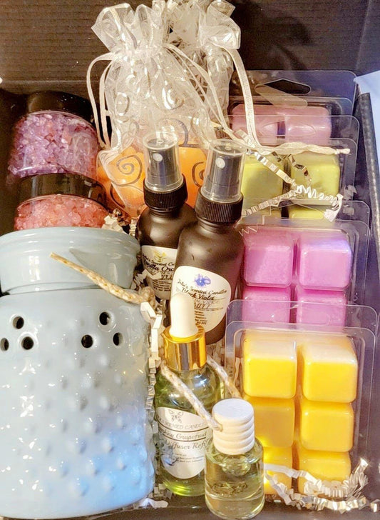 Soy Wax Melts Gift Set with Electric Wax Warmer, Hand-Poured, Long-Lasting
