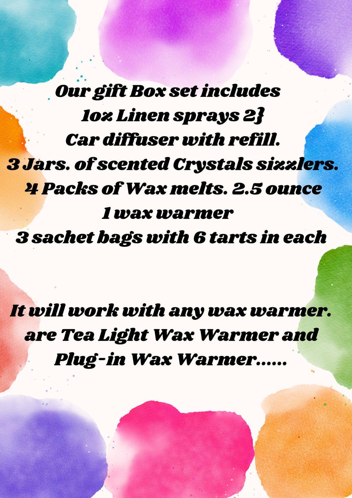 Soy Wax Melts Gift Set with Electric Wax Warmer, Hand-Poured, Long-Lasting