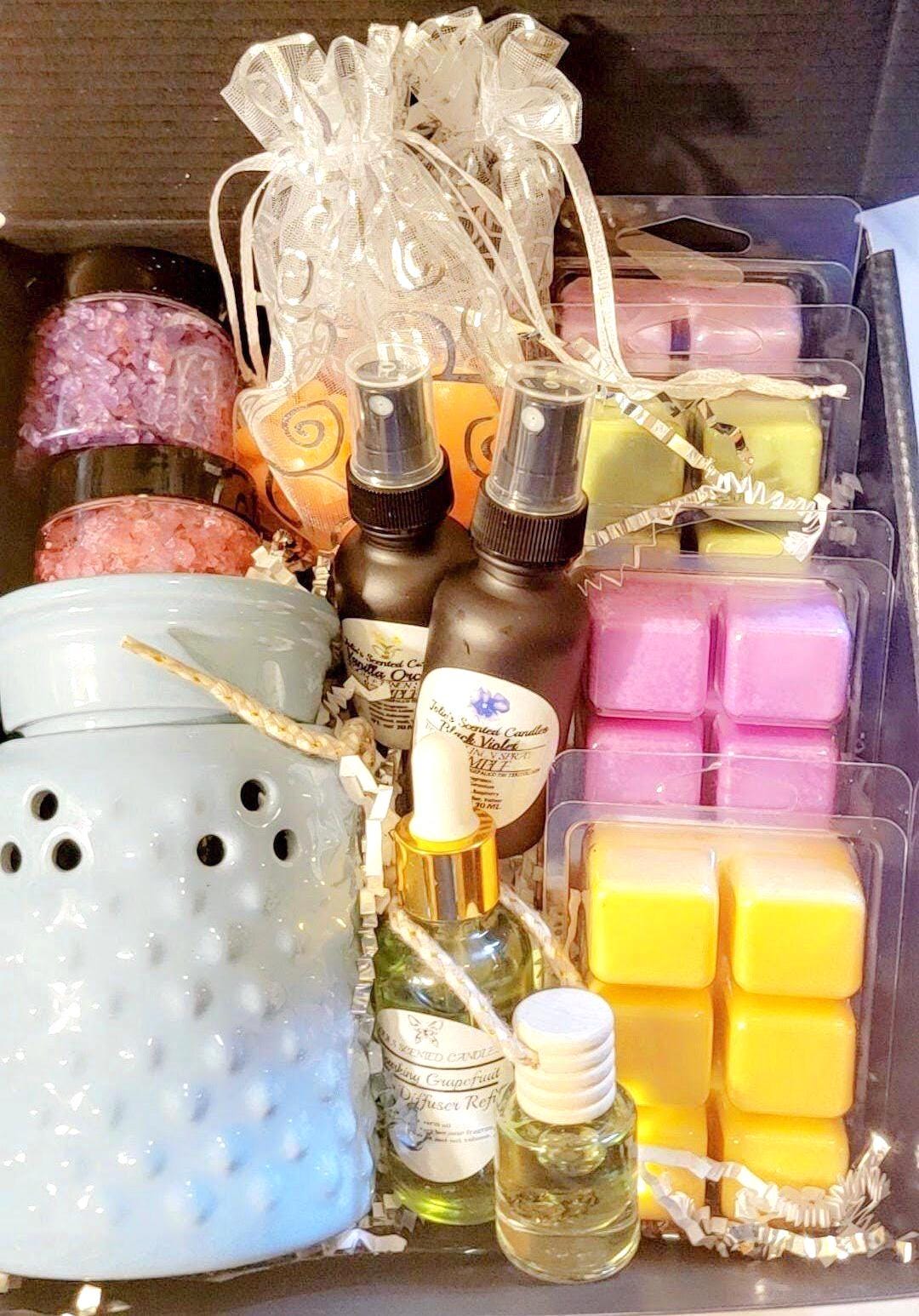 Soy Wax Melts Gift Set with Electric Wax Warmer, Hand-Poured, Long-Lasting