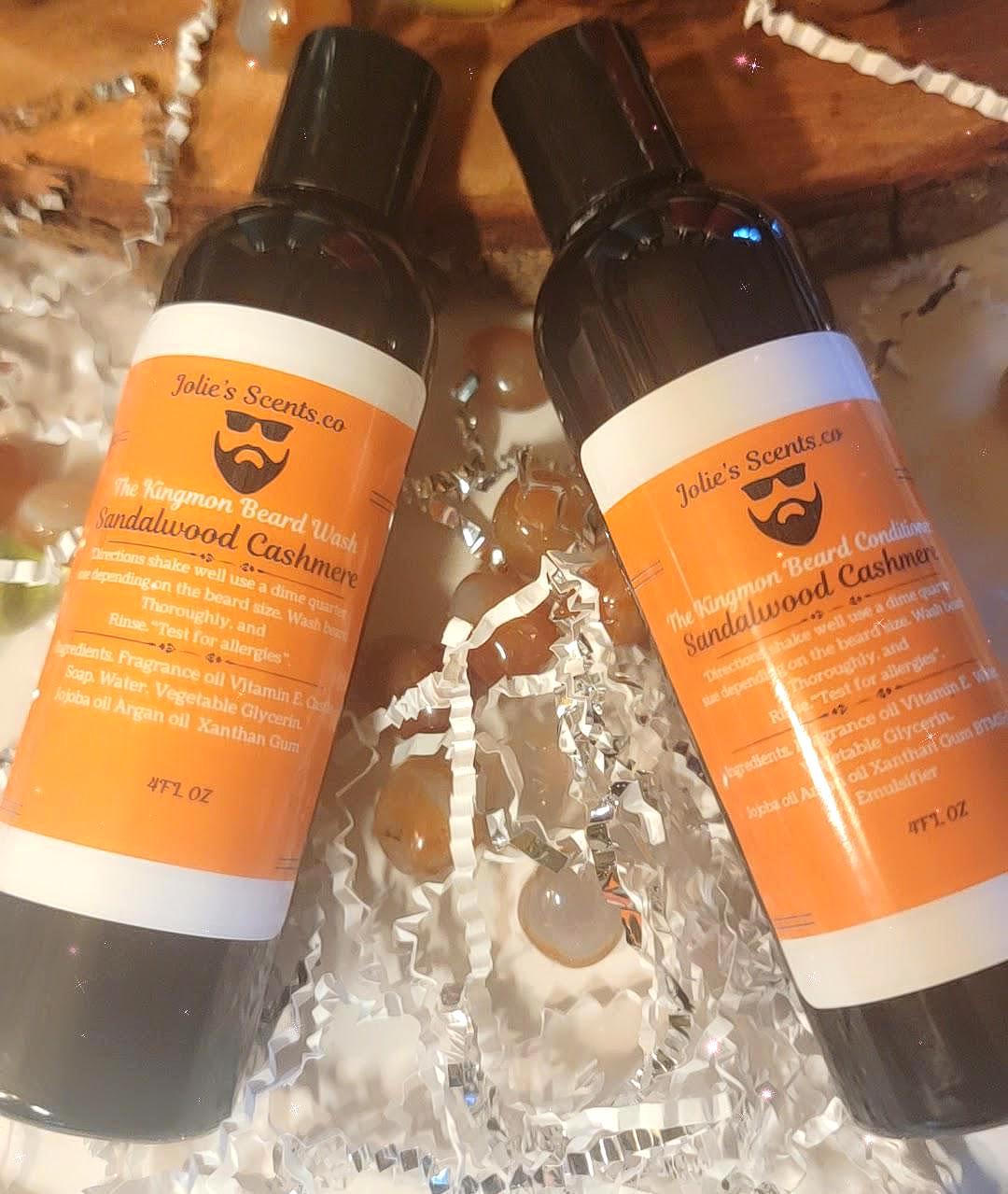 Men's Beard Care Gift Set: Wash and Conditioner, Moisturizing Hydrating All-in-One Kit