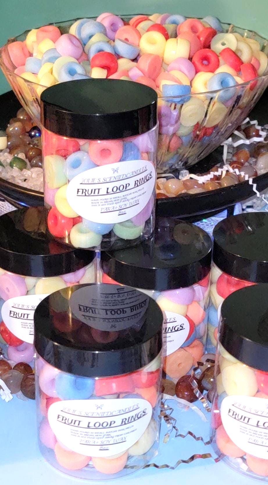 Fruit Loops Wax Melts Soy Wax Embeds | Fruity Cereal Scent for Warmers & Candles | Realistic Breakfast Fragrance | Handmade Cereal Wax Melts