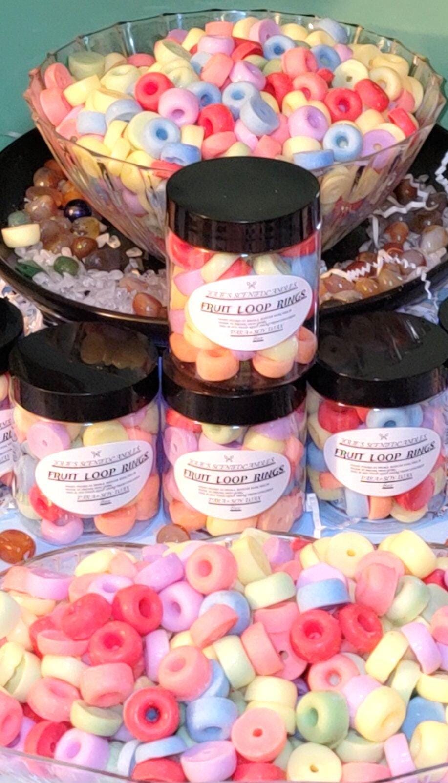 Fruit Loops Wax Melts Soy Wax Embeds | Fruity Cereal Scent for Warmers & Candles | Realistic Breakfast Fragrance | Handmade Cereal Wax Melts