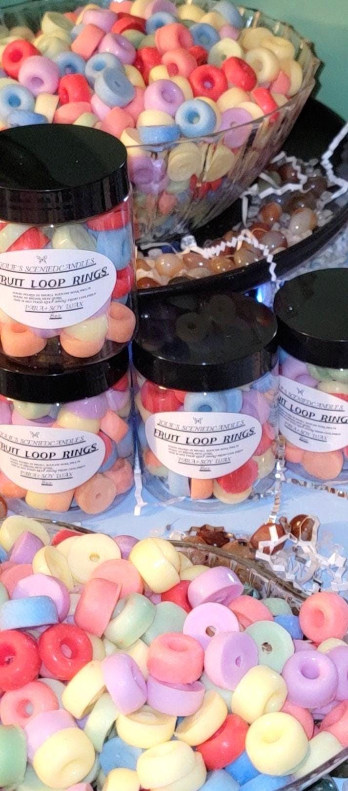 Fruit Loops Wax Melts Soy Wax Embeds | Fruity Cereal Scent for Warmers & Candles | Realistic Breakfast Fragrance | Handmade Cereal Wax Melts
