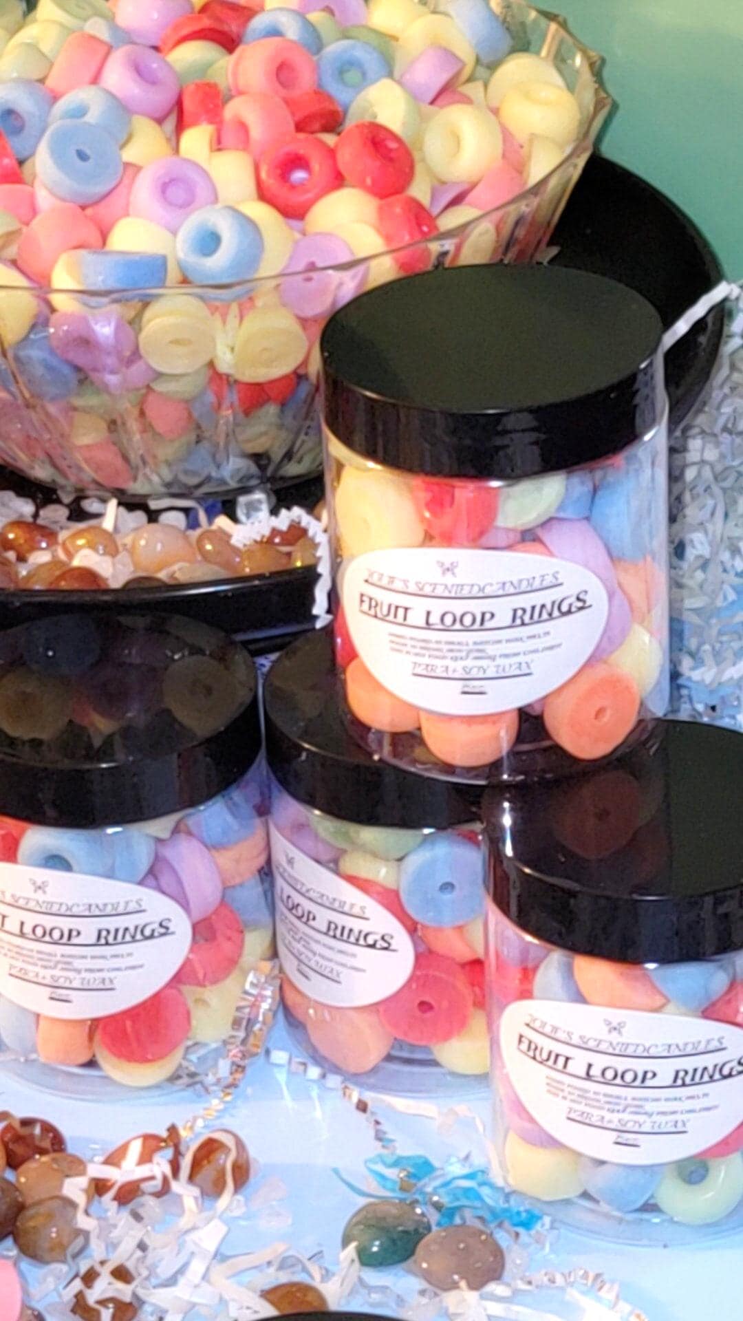 Fruit Loops Wax Melts Soy Wax Embeds | Fruity Cereal Scent for Warmers & Candles | Realistic Breakfast Fragrance | Handmade Cereal Wax Melts