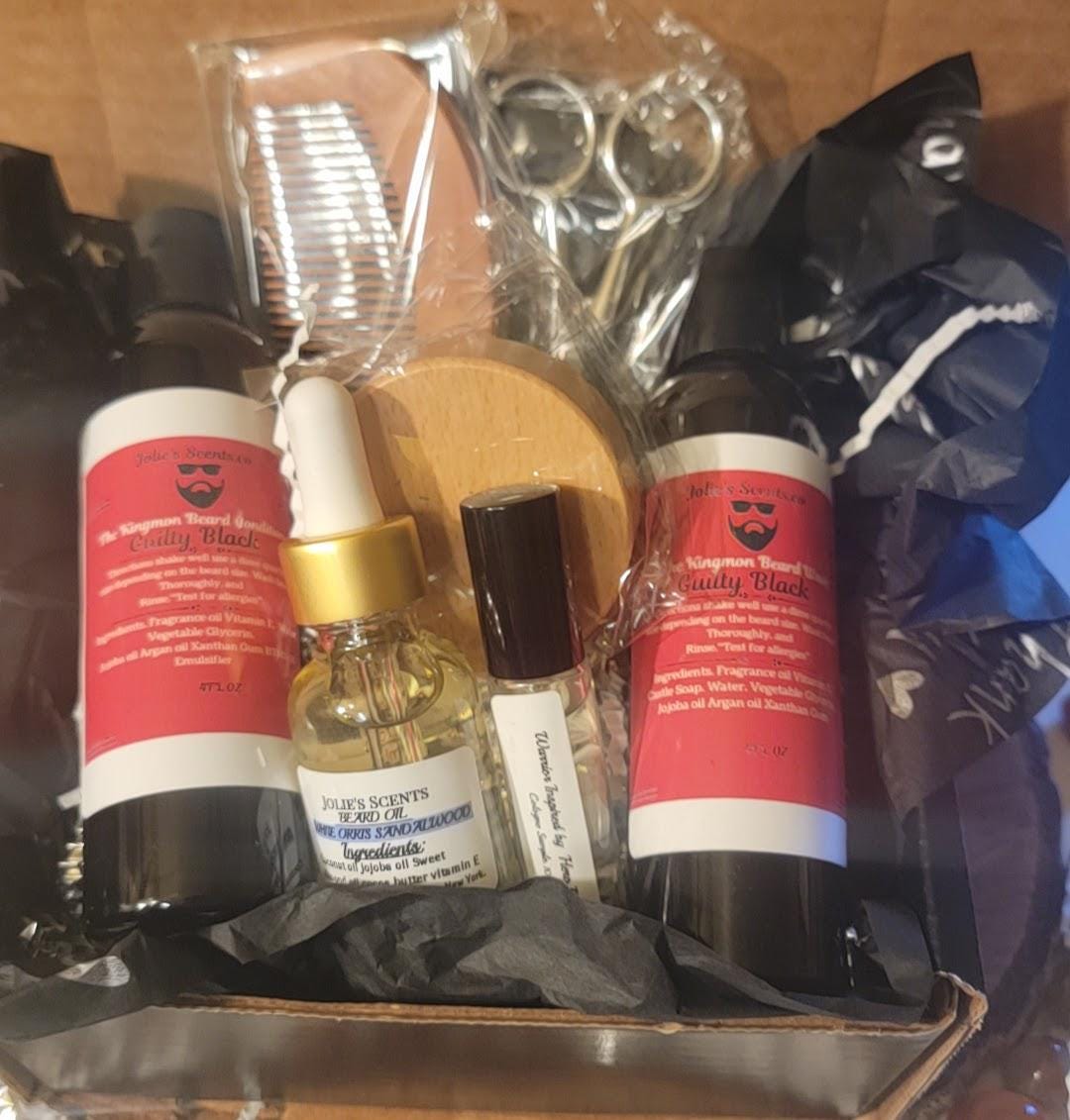 Men's Beard Care Gift Set: Wash and Conditioner, Moisturizing Hydrating All-in-One Kit