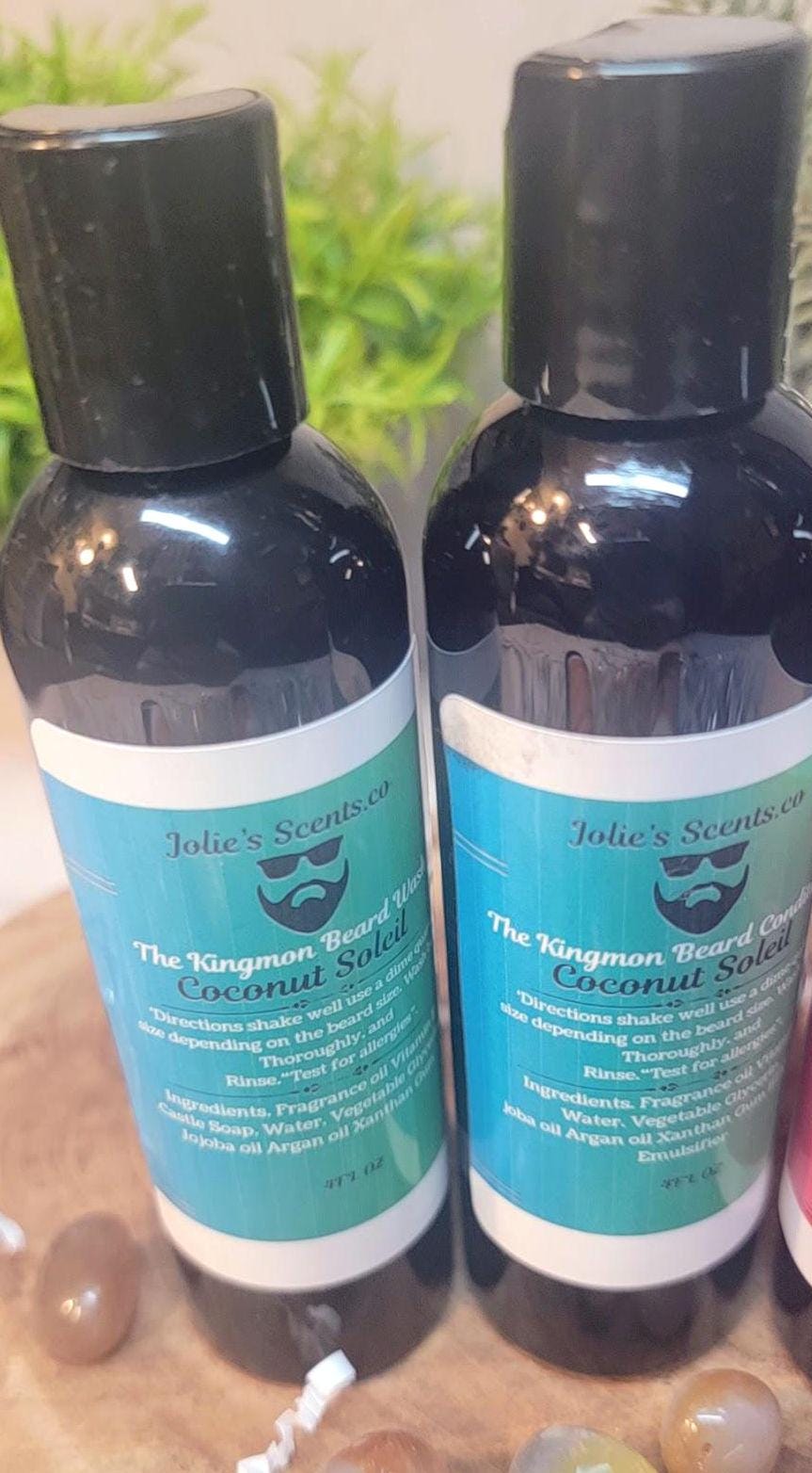Men's Beard Care Gift Set: Wash and Conditioner, Moisturizing Hydrating All-in-One Kit