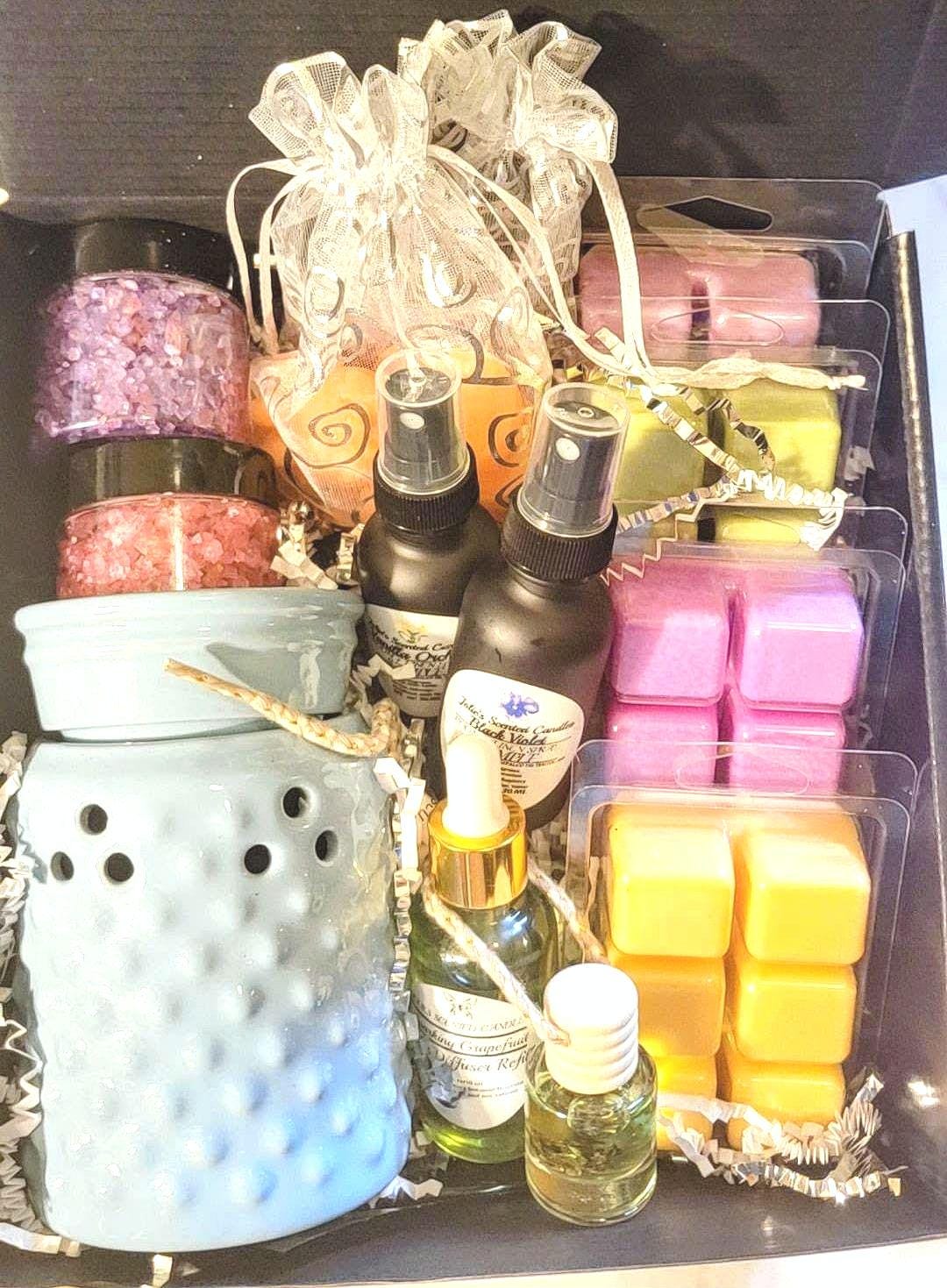 Soy Wax Melts Gift Set with Electric Wax Warmer, Hand-Poured, Long-Lasting