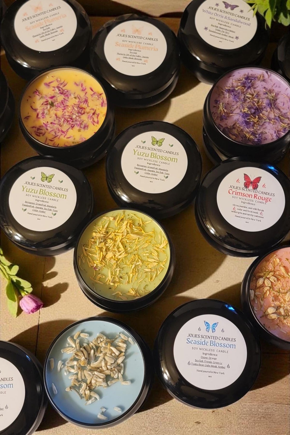 Scented Soy Wax Candle Tin 9oz Wickless Flameless Buy 2 Get 1 Free