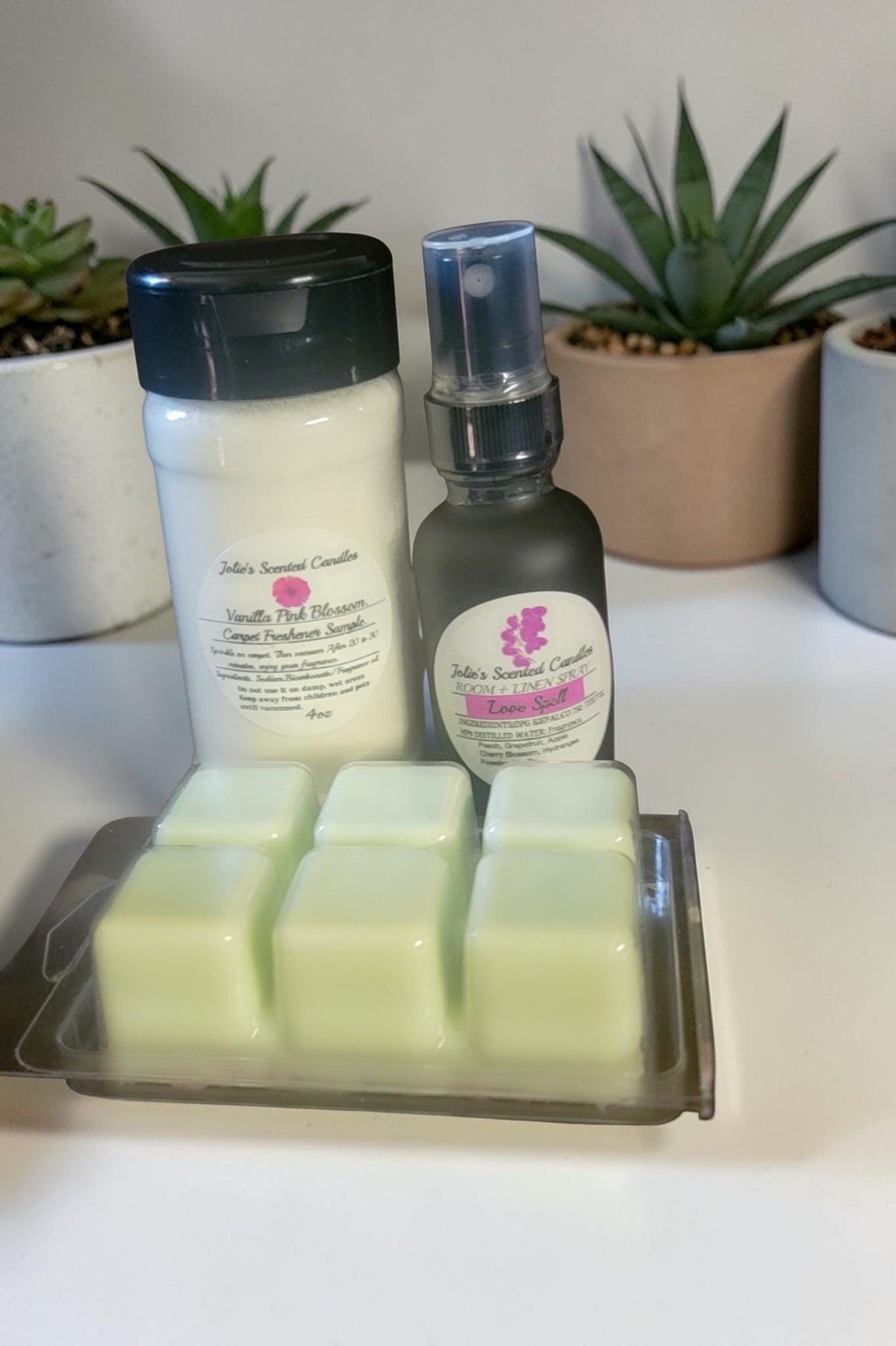Home Fragrance Gift Set: Carpet Deodorizer Powder, Room Spray & Scented Wax Melts | 3 Piece Aromatherapy Bundle