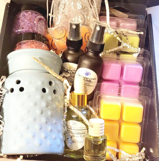 Soy Wax Melts Gift Set with Electric Wax Warmer, Hand-Poured, Long-Lasting