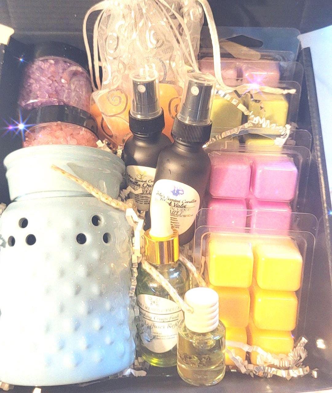 Soy Wax Melts Gift Set with Electric Wax Warmer, Hand-Poured, Long-Lasting