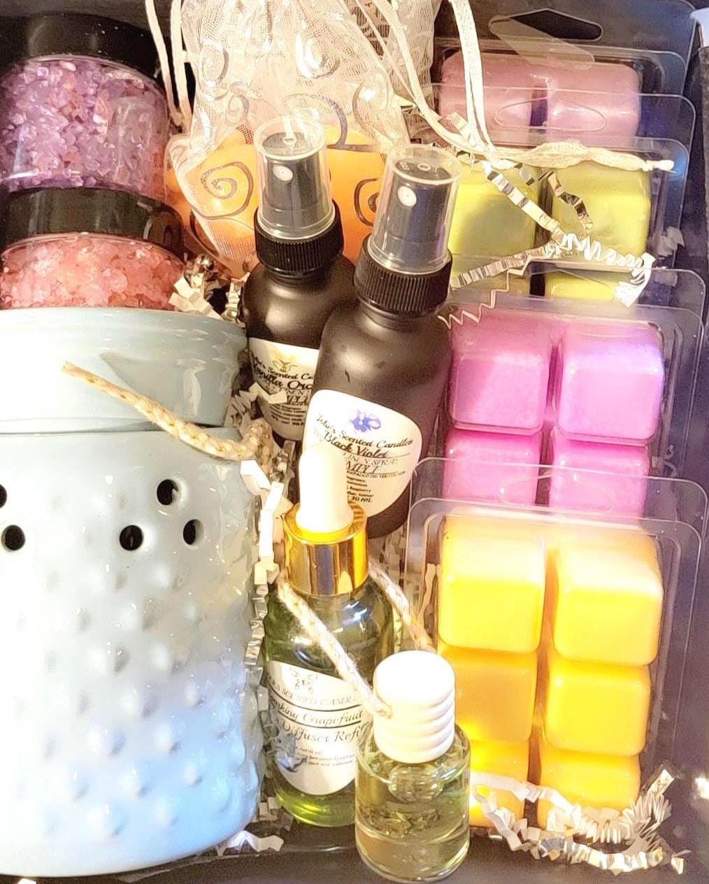 Soy Wax Melts Gift Set with Electric Wax Warmer, Hand-Poured, Long-Lasting